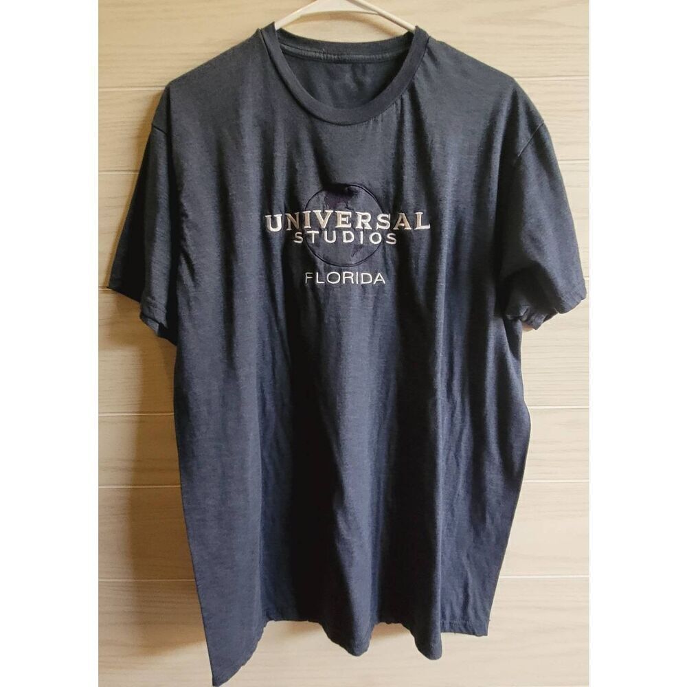 Universal Studios Park Embriodered Blue Short Sleeve Size T-Shirt XL